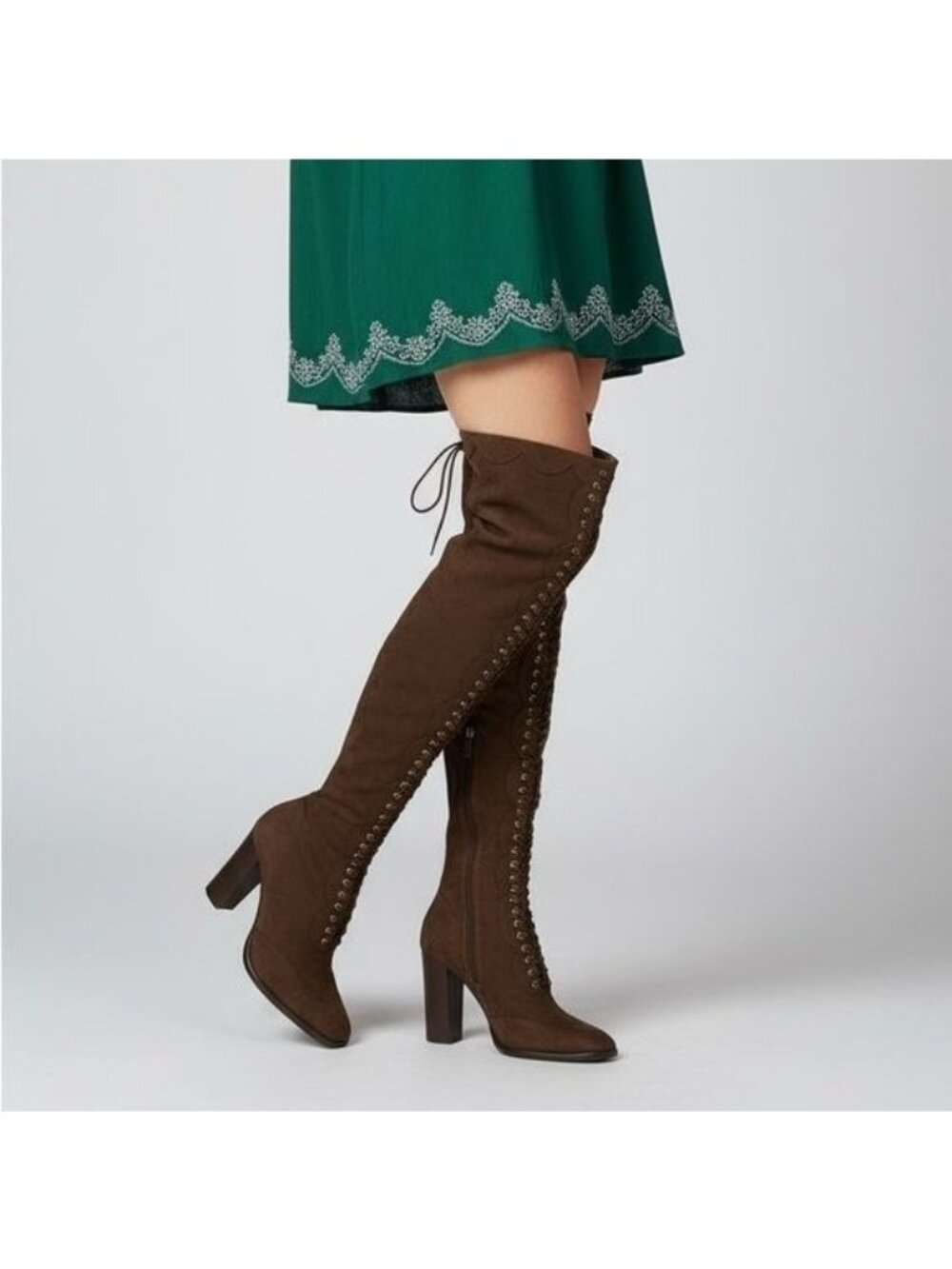 NEW Jeffrey Campbell Olianna Over The Knee Boots Enchanting Vintage Womens 10